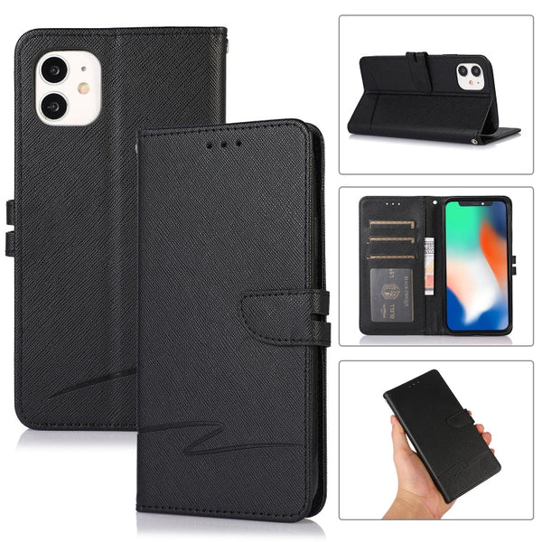 Cross Texture Horizontal Flip Leather Phone Case, For iPhone 11