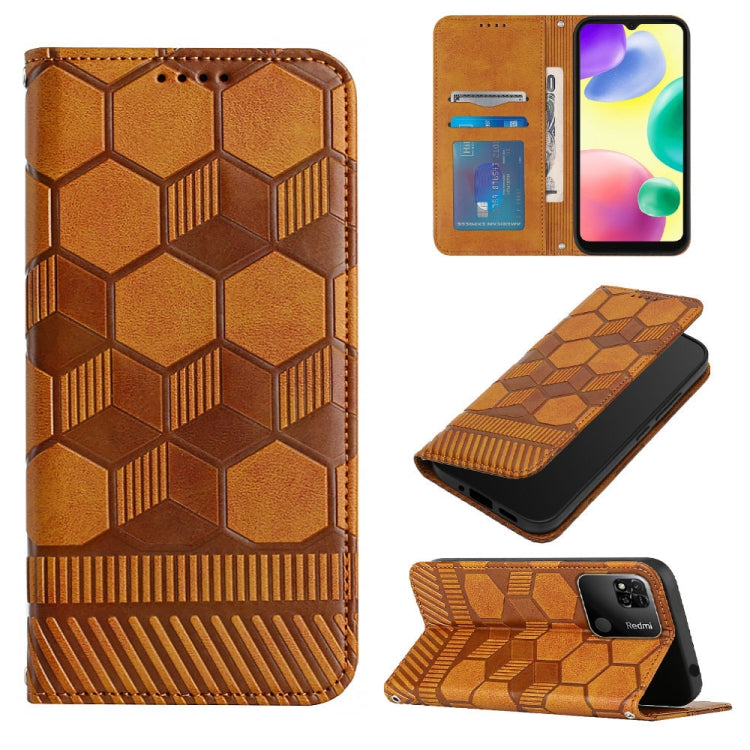 Football Texture Magnetic Leather Flip Phone Case, For Xiaomi Redmi 10C / 10 India, For Xiaomi Redmi 10A, For Xiaomi Redmi Note 11 Global 2022 / Note 11S 4G, For Xiaomi Redmi Note 11 Pro 5G / 4G Global 2022 / Note 11 Pro+ India