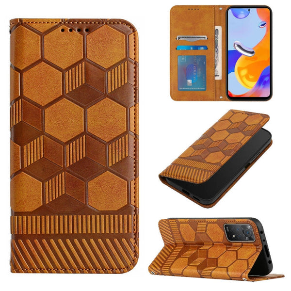 Football Texture Magnetic Leather Flip Phone Case, For Xiaomi Redmi 10C / 10 India, For Xiaomi Redmi 10A, For Xiaomi Redmi Note 11 Global 2022 / Note 11S 4G, For Xiaomi Redmi Note 11 Pro 5G / 4G Global 2022 / Note 11 Pro+ India