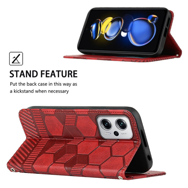 Football Texture Magnetic Leather Flip Phone Case, For Xiaomi Redmi Note 11T Pro, For Xiaomi Poco M4 5G, For Xiaomi Poco M4 Pro 4G, For Xiaomi Poco M4 Pro 5G