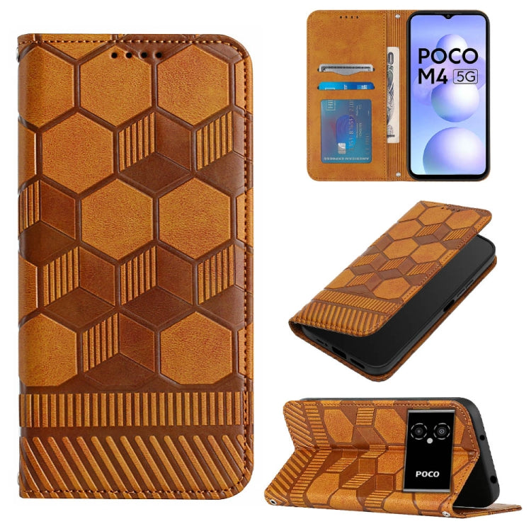 Football Texture Magnetic Leather Flip Phone Case, For Xiaomi Redmi Note 11T Pro, For Xiaomi Poco M4 5G, For Xiaomi Poco M4 Pro 4G, For Xiaomi Poco M4 Pro 5G