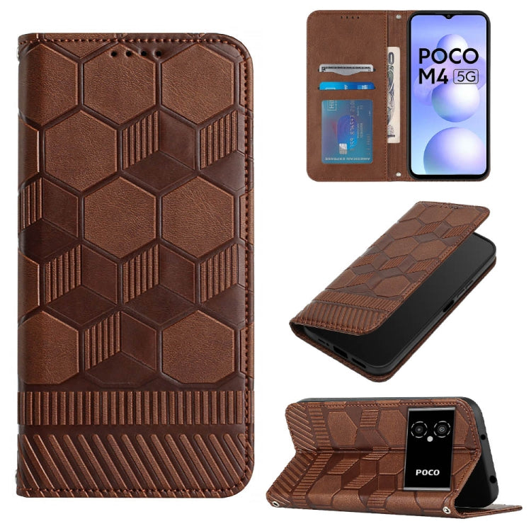 Football Texture Magnetic Leather Flip Phone Case, For Xiaomi Redmi Note 11T Pro, For Xiaomi Poco M4 5G, For Xiaomi Poco M4 Pro 4G, For Xiaomi Poco M4 Pro 5G
