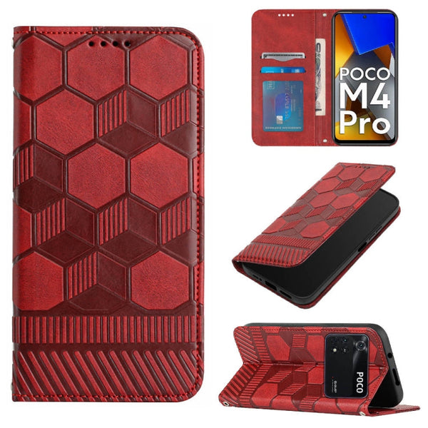 Football Texture Magnetic Leather Flip Phone Case, For Xiaomi Redmi Note 11T Pro, For Xiaomi Poco M4 5G, For Xiaomi Poco M4 Pro 4G, For Xiaomi Poco M4 Pro 5G