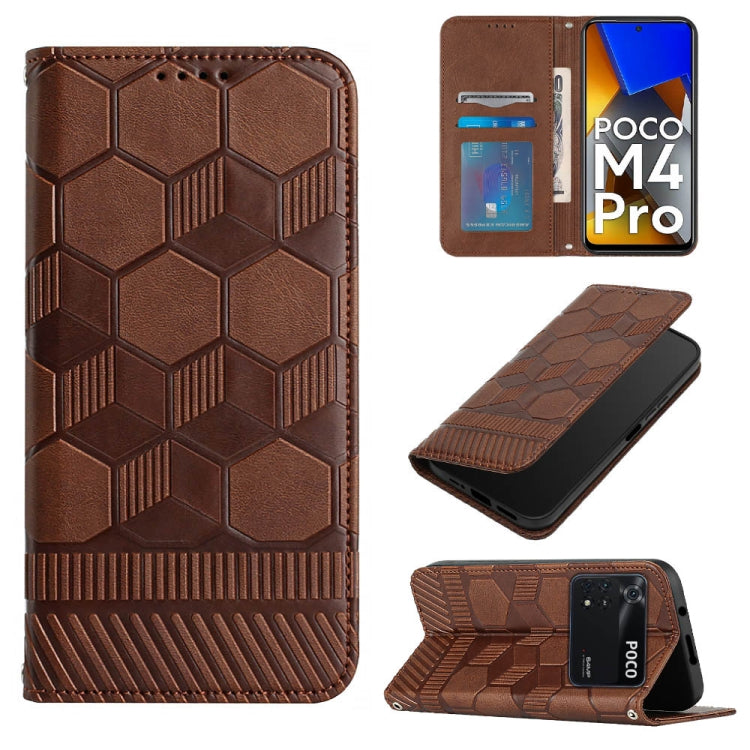 Football Texture Magnetic Leather Flip Phone Case, For Xiaomi Redmi Note 11T Pro, For Xiaomi Poco M4 5G, For Xiaomi Poco M4 Pro 4G, For Xiaomi Poco M4 Pro 5G