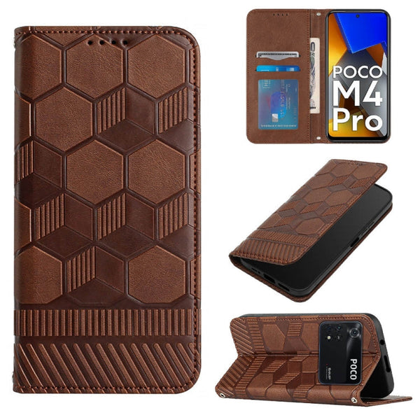 Football Texture Magnetic Leather Flip Phone Case, For Xiaomi Redmi Note 11T Pro, For Xiaomi Poco M4 5G, For Xiaomi Poco M4 Pro 4G, For Xiaomi Poco M4 Pro 5G