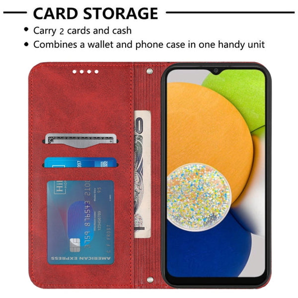 Football Texture Magnetic Leather Flip Phone Case, For Samsung Galaxy A03 164mm, For Samsung Galaxy A03 166mm, For Samsung Galaxy A03s 164mm India, For Samsung Galaxy A03s 165.8mm US Version