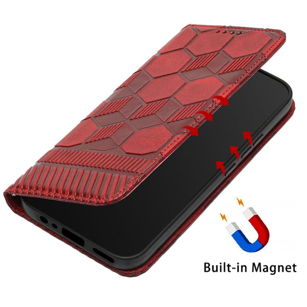 Football Texture Magnetic Leather Flip Phone Case, For Samsung Galaxy A03 164mm, For Samsung Galaxy A03 166mm, For Samsung Galaxy A03s 164mm India, For Samsung Galaxy A03s 165.8mm US Version