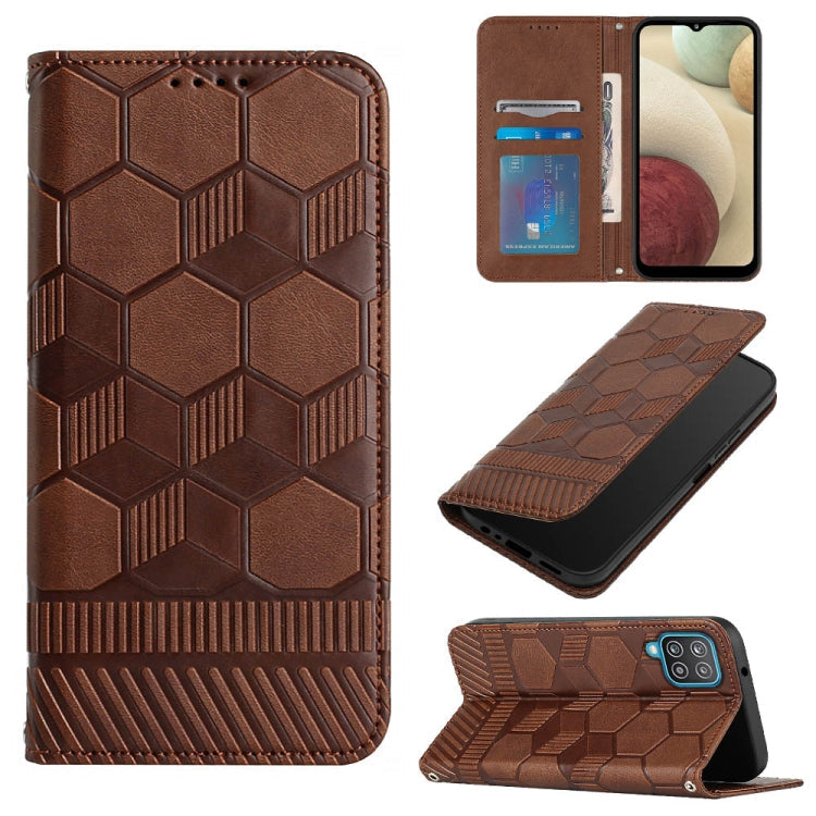 Football Texture Magnetic Leather Flip Phone Case, For Samsung Galaxy A03s 166.5mm EU Version, For Samsung Galaxy A12 5G / M12 / F12, For Samsung Galaxy A13 4G, For Samsung Galaxy A13 5G