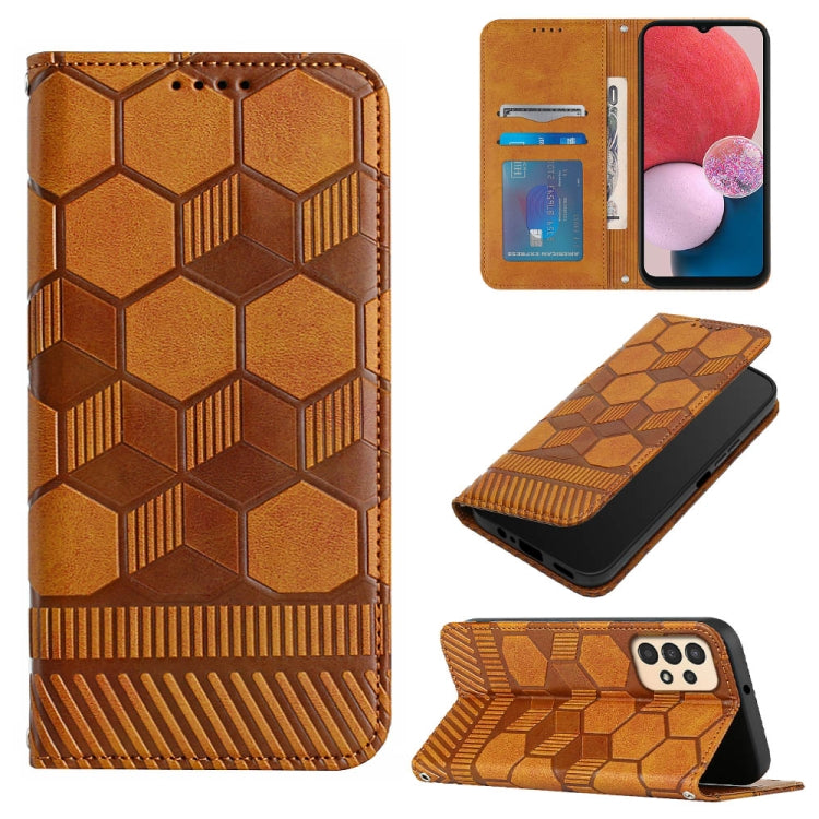 Football Texture Magnetic Leather Flip Phone Case, For Samsung Galaxy A03s 166.5mm EU Version, For Samsung Galaxy A12 5G / M12 / F12, For Samsung Galaxy A13 4G, For Samsung Galaxy A13 5G