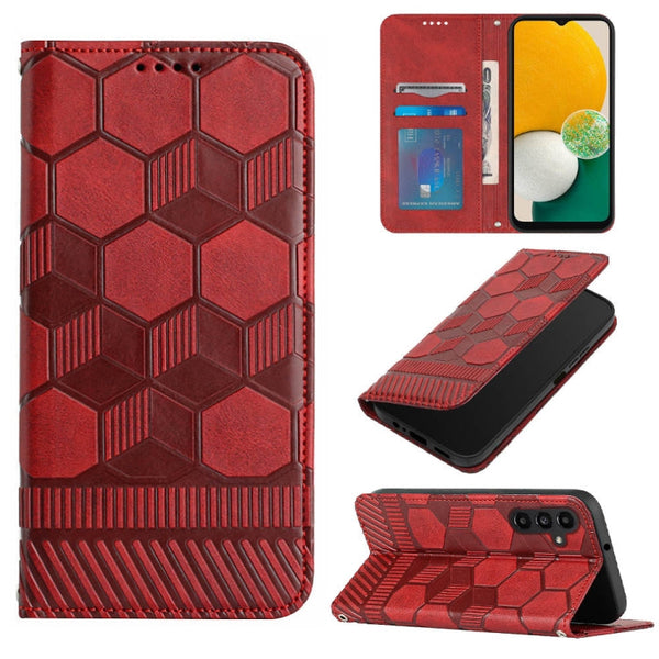 Football Texture Magnetic Leather Flip Phone Case, For Samsung Galaxy A03s 166.5mm EU Version, For Samsung Galaxy A12 5G / M12 / F12, For Samsung Galaxy A13 4G, For Samsung Galaxy A13 5G