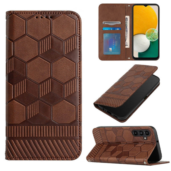 Football Texture Magnetic Leather Flip Phone Case, For Samsung Galaxy A03s 166.5mm EU Version, For Samsung Galaxy A12 5G / M12 / F12, For Samsung Galaxy A13 4G, For Samsung Galaxy A13 5G