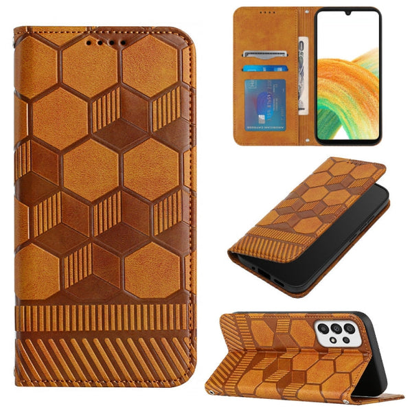 Football Texture Magnetic Leather Flip Phone Case, For Samsung Galaxy A23 5G, For Samsung Galaxy A33 5G, For Samsung Galaxy A53 5G, For Samsung Galaxy A73 5G