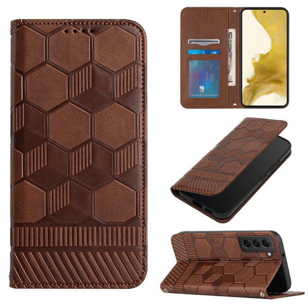 Football Texture Magnetic Leather Flip Phone Case, For Samsung Galaxy S21 FE, For Samsung Galaxy S22 5G, For Samsung Galaxy S22+ 5G, For Samsung Galaxy S22 Ultra 5G