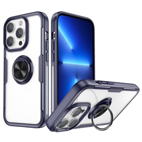 Shockproof Transparent TPU + Acrylic Protective Phone Case with Ring Holder, For iPhone 14 Pro, For iPhone 14 Max, For iPhone 14