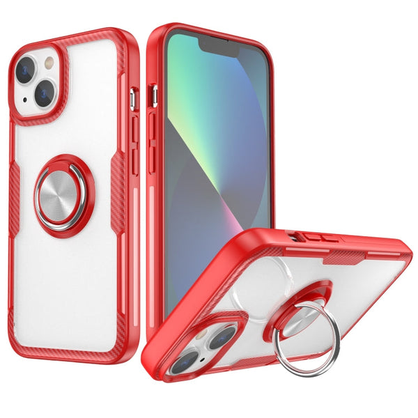 Shockproof Transparent TPU + Acrylic Protective Phone Case with Ring Holder, For iPhone 14 Pro, For iPhone 14 Max, For iPhone 14