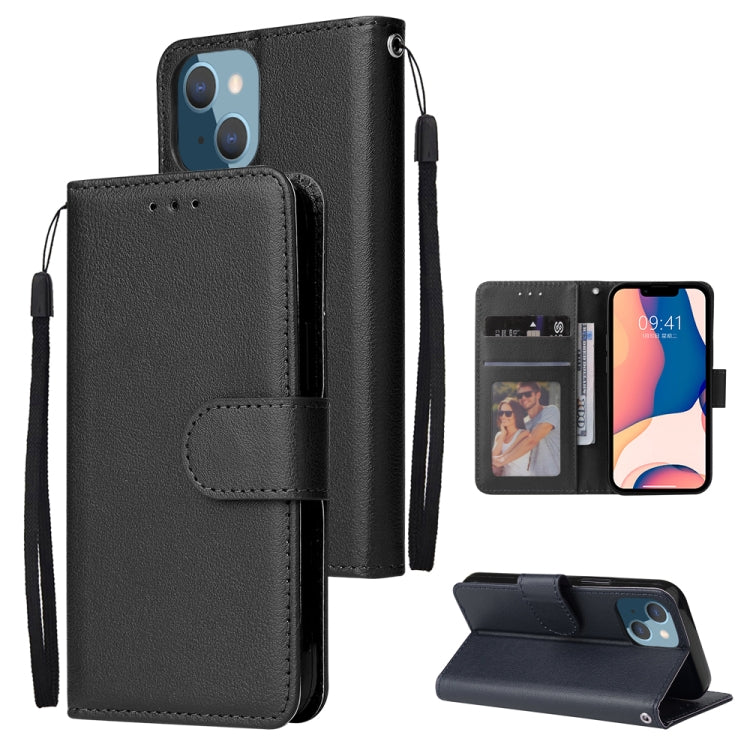 Multifunctional Horizontal Flip Leather Case with Three Card Slot, For iPhone 14, For iPhone 14 Plus, For iPhone 14 Pro