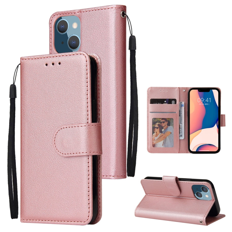 Multifunctional Horizontal Flip Leather Case with Three Card Slot, For iPhone 14, For iPhone 14 Plus, For iPhone 14 Pro
