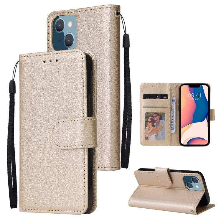 Multifunctional Horizontal Flip Leather Case with Three Card Slot, For iPhone 14, For iPhone 14 Plus, For iPhone 14 Pro