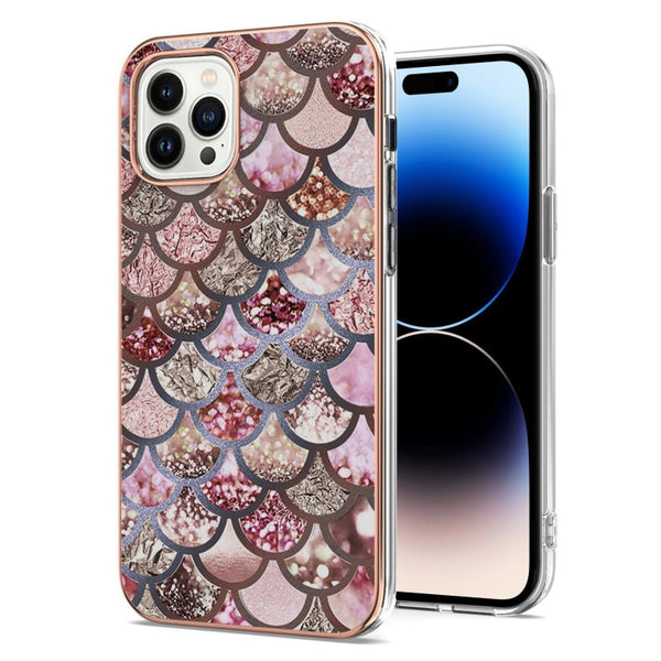 Electroplating Pattern IMD TPU Shockproof Case, For iPhone 14, For iPhone 14 Plus, For iPhone 14 Pro, For iPhone 14 Pro Max