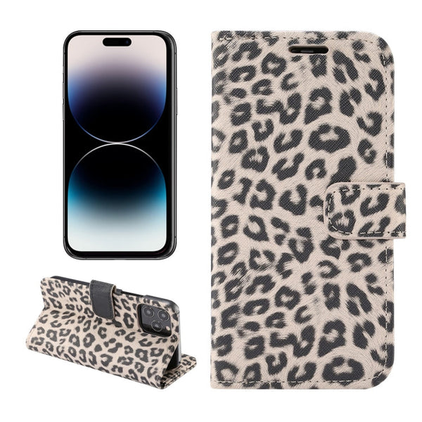 Leopard Pattern Horizontal Flip Leather Phone Case