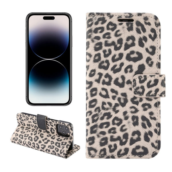 Leopard Pattern Horizontal Flip Leather Phone Case