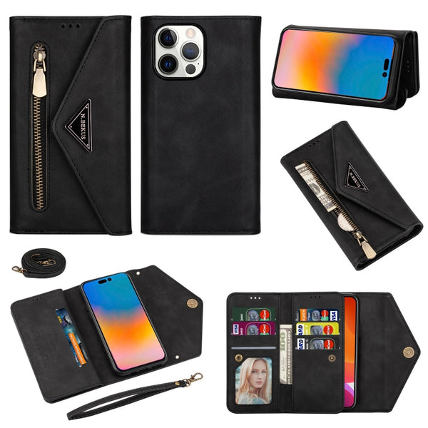 Skin Feel Zipper Horizontal Flip Leather Case, For iPhone 14, For iPhone 14 Max, For iPhone 14 Pro, For iPhone 14 Pro Max