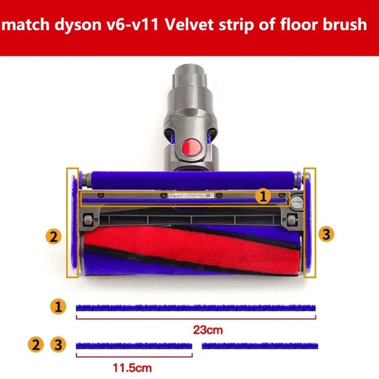Soft Velvet Floor Brush Hose Strips For Dyson V7 / V8 / V10 / V11