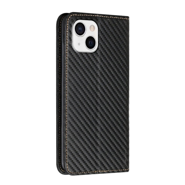 Carbon Fiber Texture Magnetic Flip Leather Phone Case