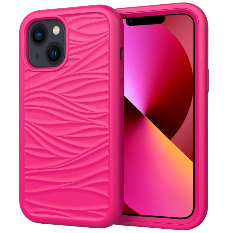 Wave Pattern 3 in 1 Silicone + PC Shockproof Phone Case, For iPhone 14, For iPhone 14 Plus, For iPhone 14 Pro