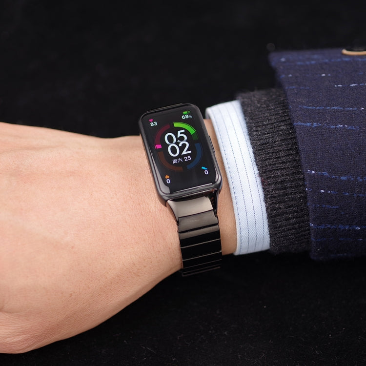 Mijobs Bamboo Stainless Steel Metal Watch Band