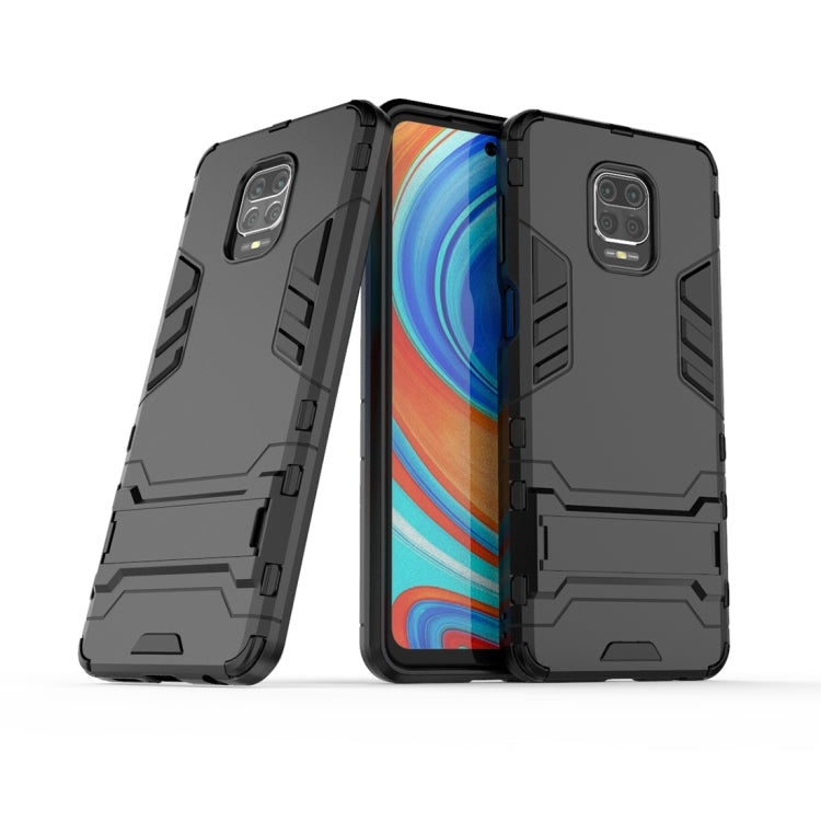 PC + TPU Shockproof Protective Case with Holder, For Xiaomi Redmi Note 9 Pro Max, For Xiaomi Redmi Note 9S