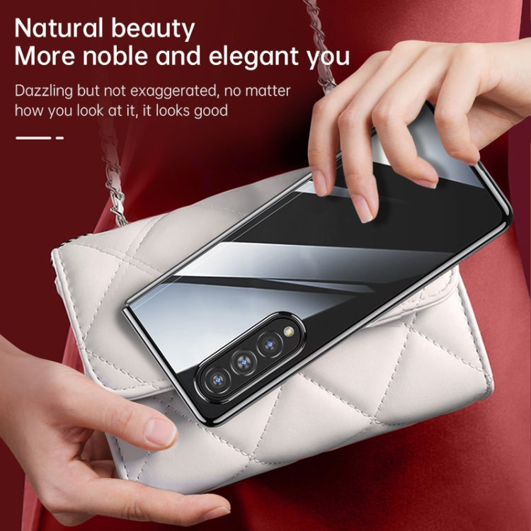 SULADA Shockproof Plating PC Transparent Protective Case, For Samsung Galaxy Z Fold4, For Samsung Galaxy Z Flip4