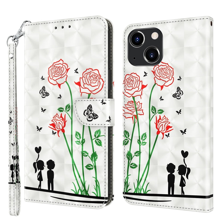 3D Painted Leather Phone Case, For iPhone 14, For iPhone 14 Plus, For iPhone 14 Pro