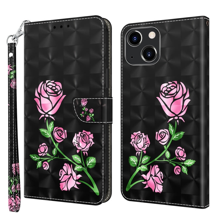 3D Painted Leather Phone Case, For iPhone 14, For iPhone 14 Plus, For iPhone 14 Pro