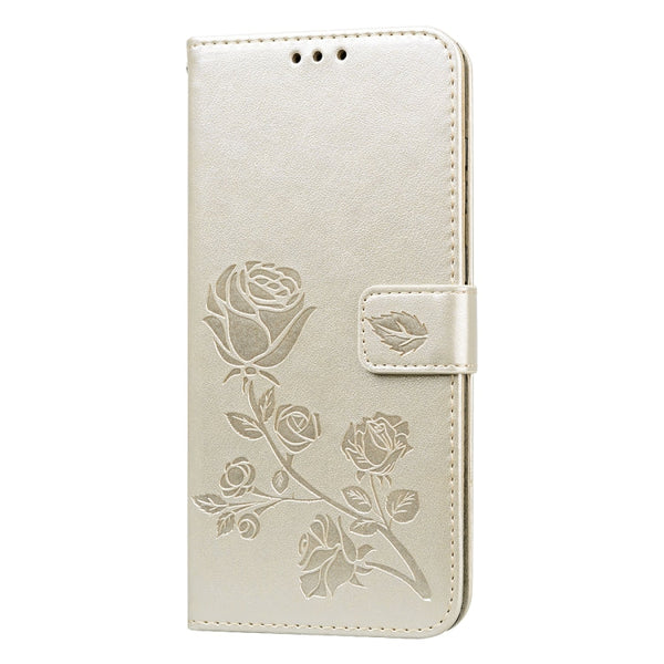 Rose Embossed Horizontal Flip PU Leather Case with Holder & Card Slots & Wallet