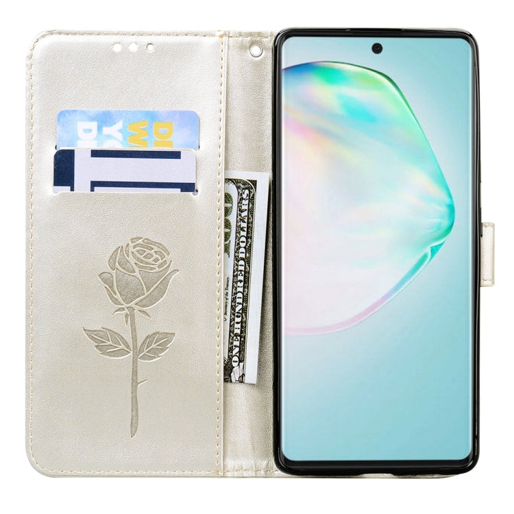 Rose Embossed Horizontal Flip PU Leather Case with Holder & Card Slots & Wallet