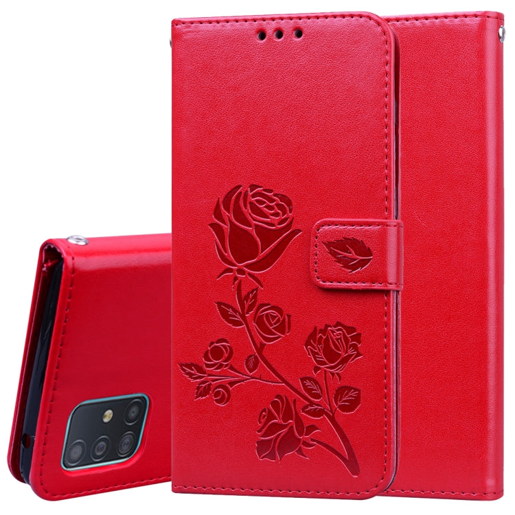 Rose Embossed Horizontal Flip PU Leather Case with Holder & Card Slots & Wallet