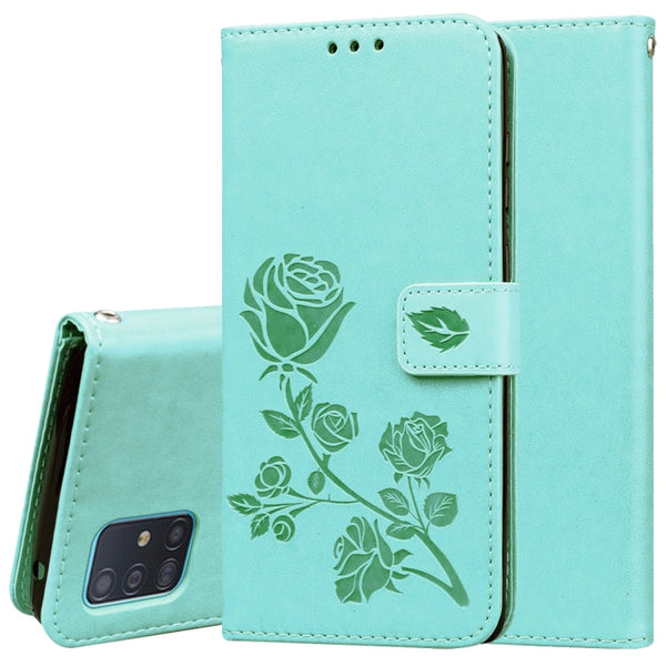 Rose Embossed Horizontal Flip PU Leather Case with Holder & Card Slots & Wallet