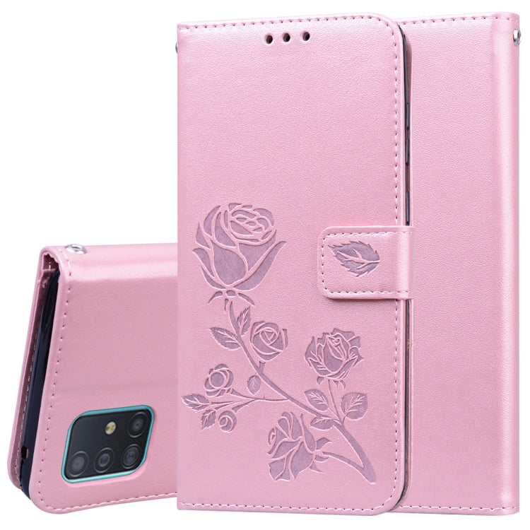 Rose Embossed Horizontal Flip PU Leather Case with Holder & Card Slots & Wallet