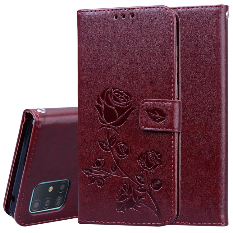 Rose Embossed Horizontal Flip PU Leather Case with Holder & Card Slots & Wallet