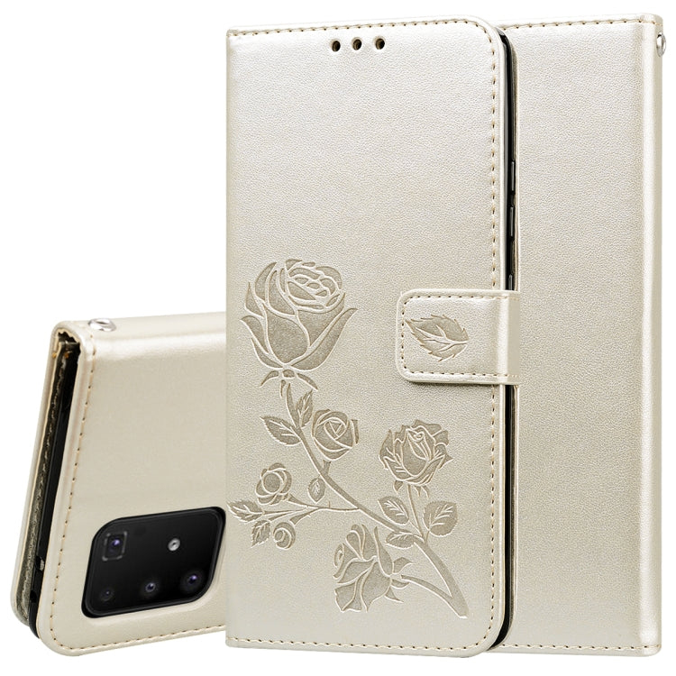 Rose Embossed Horizontal Flip PU Leather Case with Holder & Card Slots & Wallet