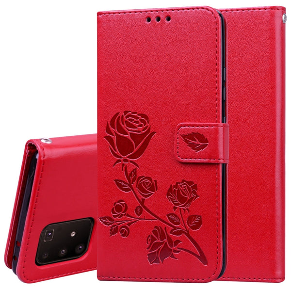 Rose Embossed Horizontal Flip PU Leather Case with Holder & Card Slots & Wallet
