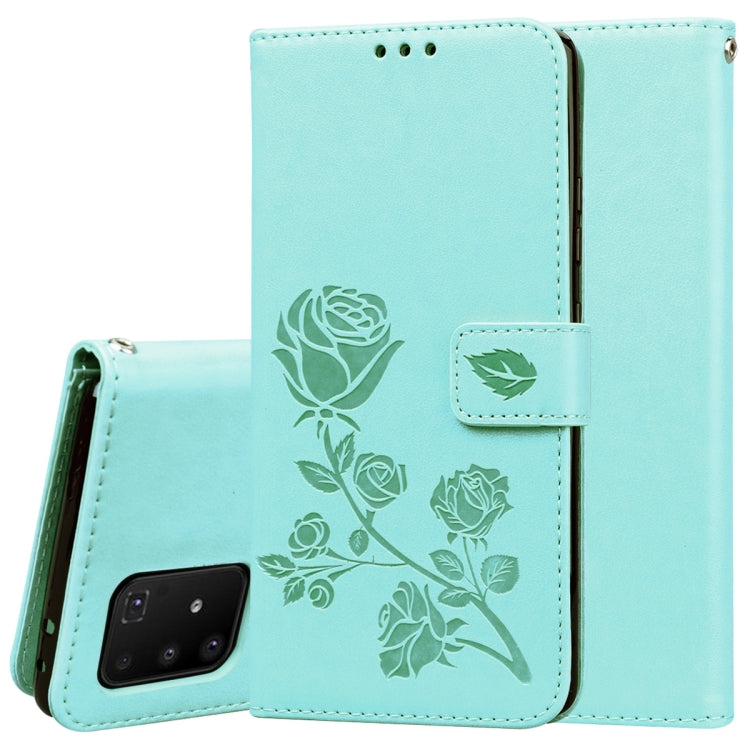 Rose Embossed Horizontal Flip PU Leather Case with Holder & Card Slots & Wallet