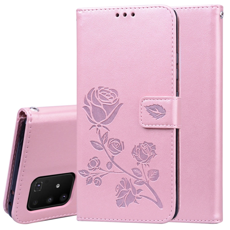 Rose Embossed Horizontal Flip PU Leather Case with Holder & Card Slots & Wallet