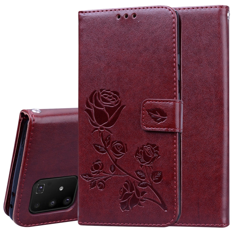 Rose Embossed Horizontal Flip PU Leather Case with Holder & Card Slots & Wallet