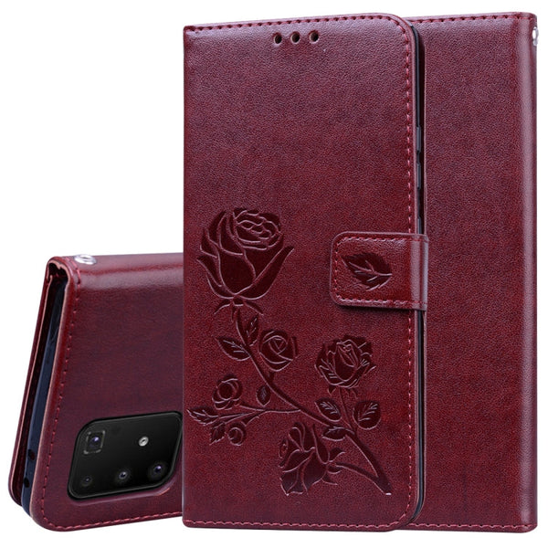 Rose Embossed Horizontal Flip PU Leather Case with Holder & Card Slots & Wallet