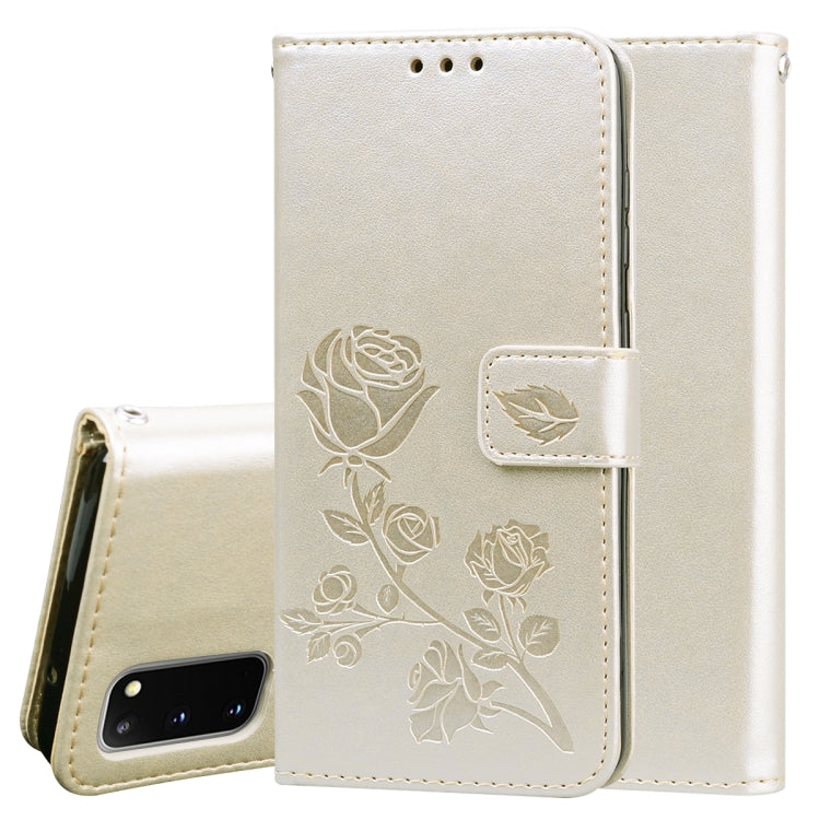 Rose Embossed Horizontal Flip PU Leather Case with Holder & Card Slots & Wallet