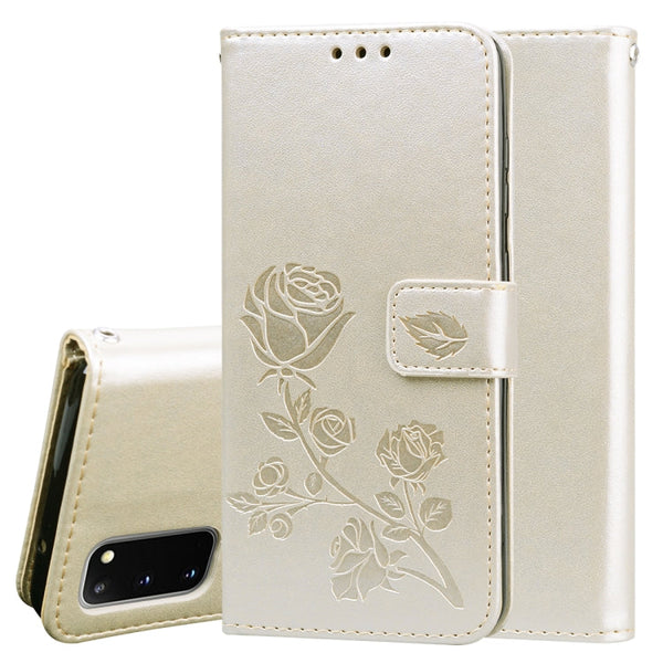 Rose Embossed Horizontal Flip PU Leather Case with Holder & Card Slots & Wallet