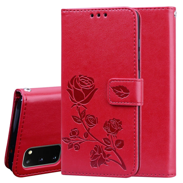 Rose Embossed Horizontal Flip PU Leather Case with Holder & Card Slots & Wallet