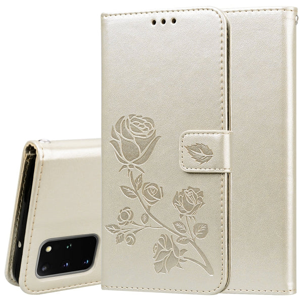 Rose Embossed Horizontal Flip PU Leather Case with Holder & Card Slots & Wallet